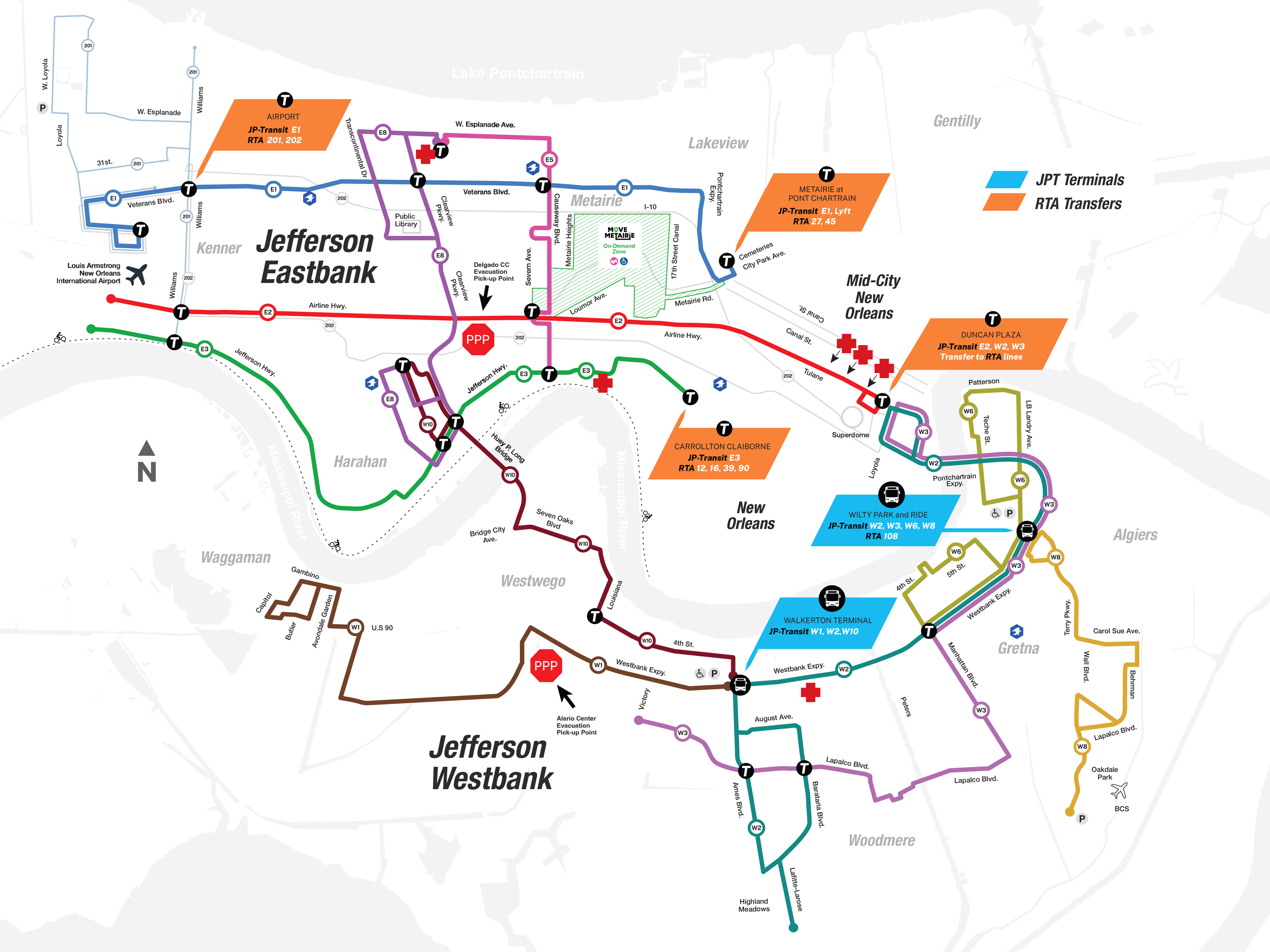 JP Transit System Map