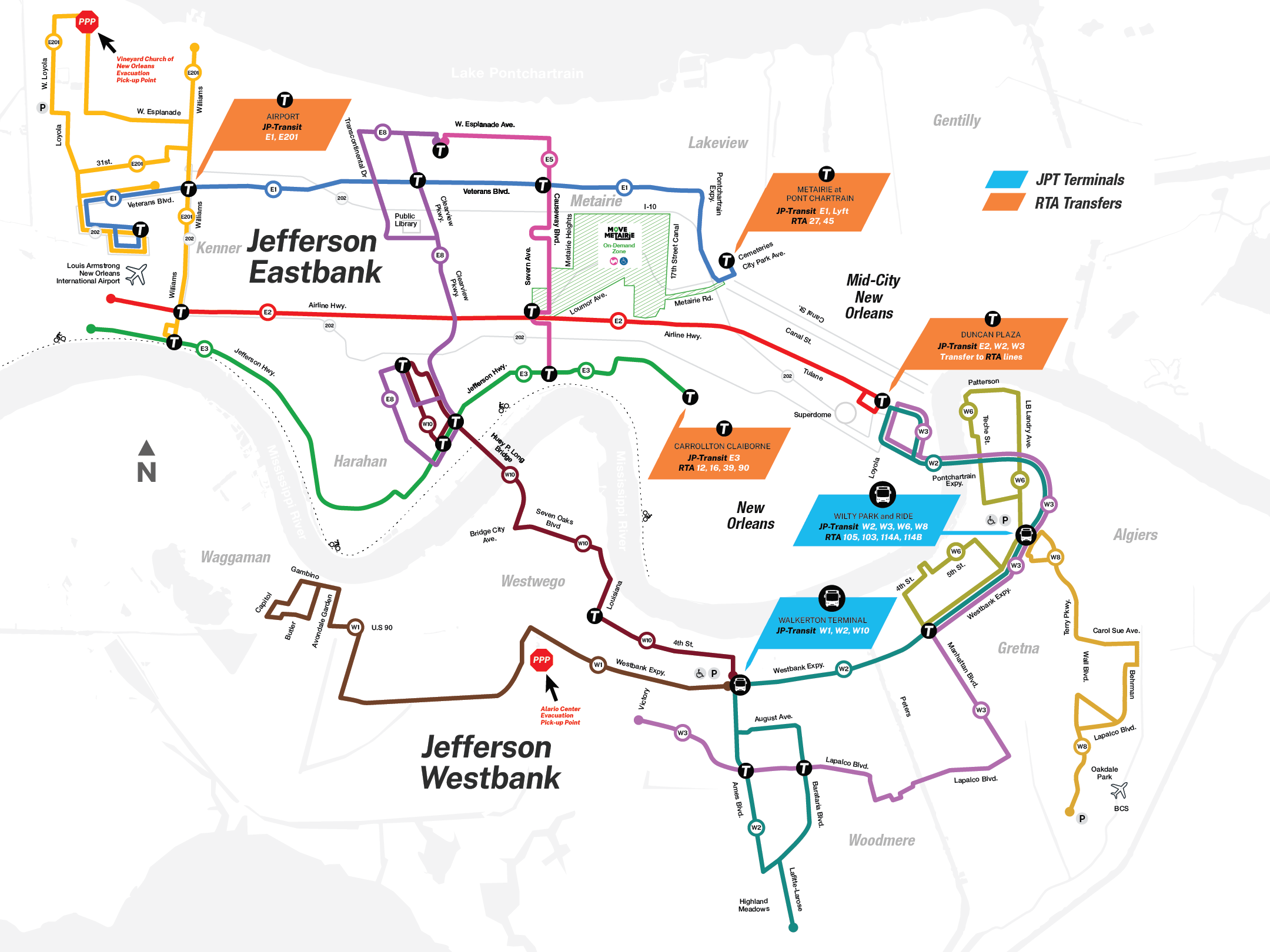 JP Transit System Map