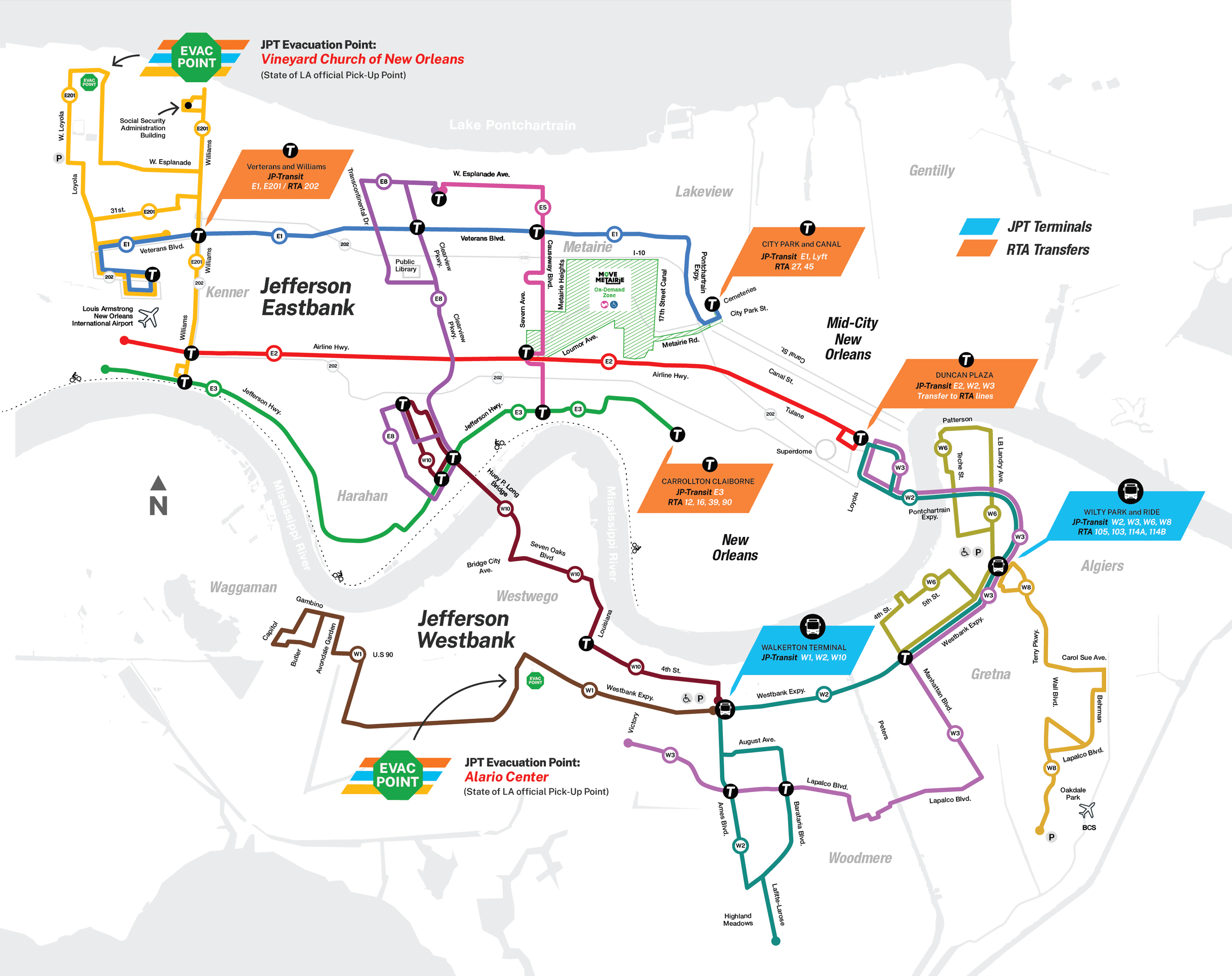 JP Transit System Map