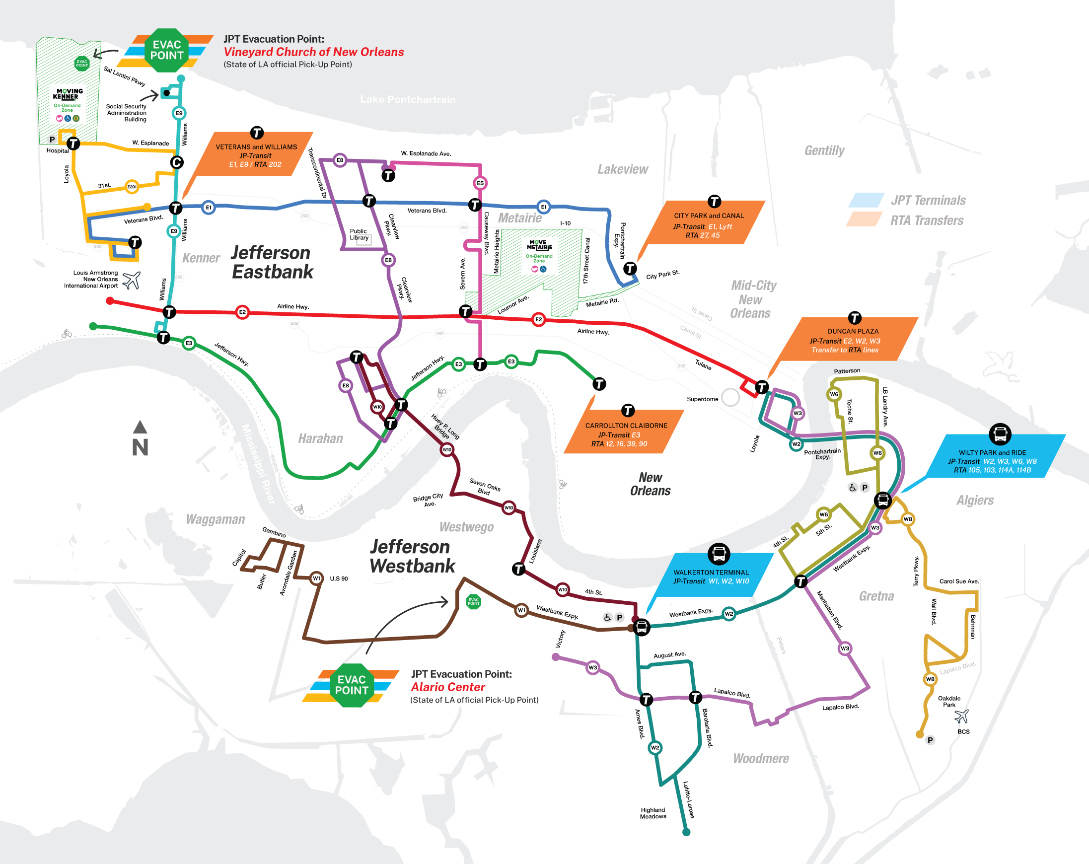JP Transit System Map